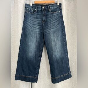 Banana Republic High-Rise Wide-Leg Crop Jeans - Blue